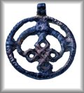 Openwork pendant embellished with a lunula motif, bronze