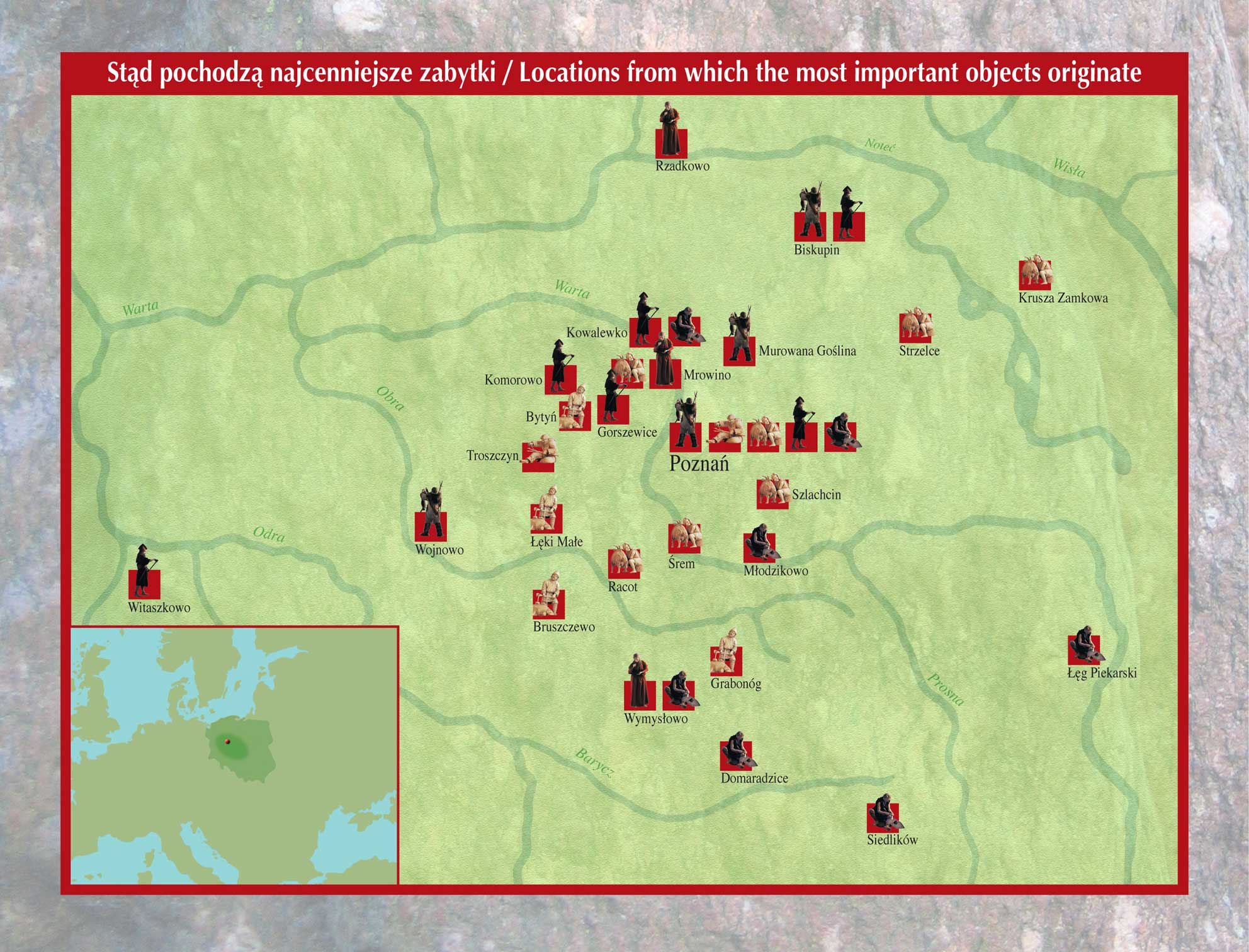 Pradzieje Wielkopolski - Mapa Wielkopolski